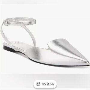 AAJ by Aminah Women's Silver Pointed Sandals